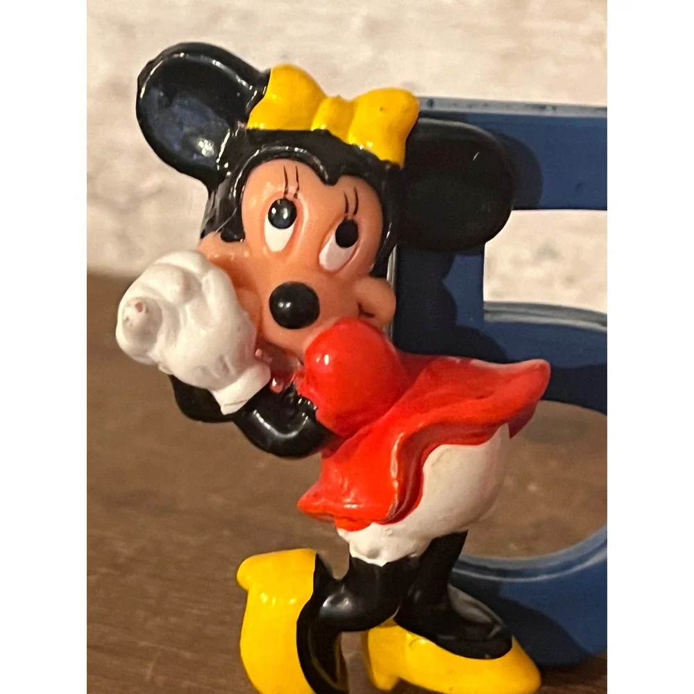Vintage Disney Minnie Mouse 5th Birthday PVC Figure Cake Topper by Applause - Picture 3 of 4
